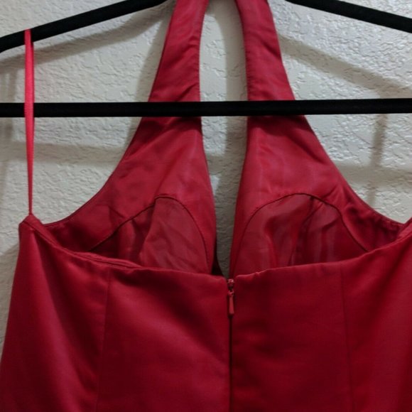 Jump Apparel Wendye Chaitin red halter dress sz 5 - Picture 6 of 6